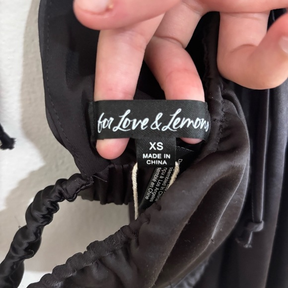 For Love & Lemons Pia Wrap Bra Top NWT XS black strappy top - Picture 6 of 8